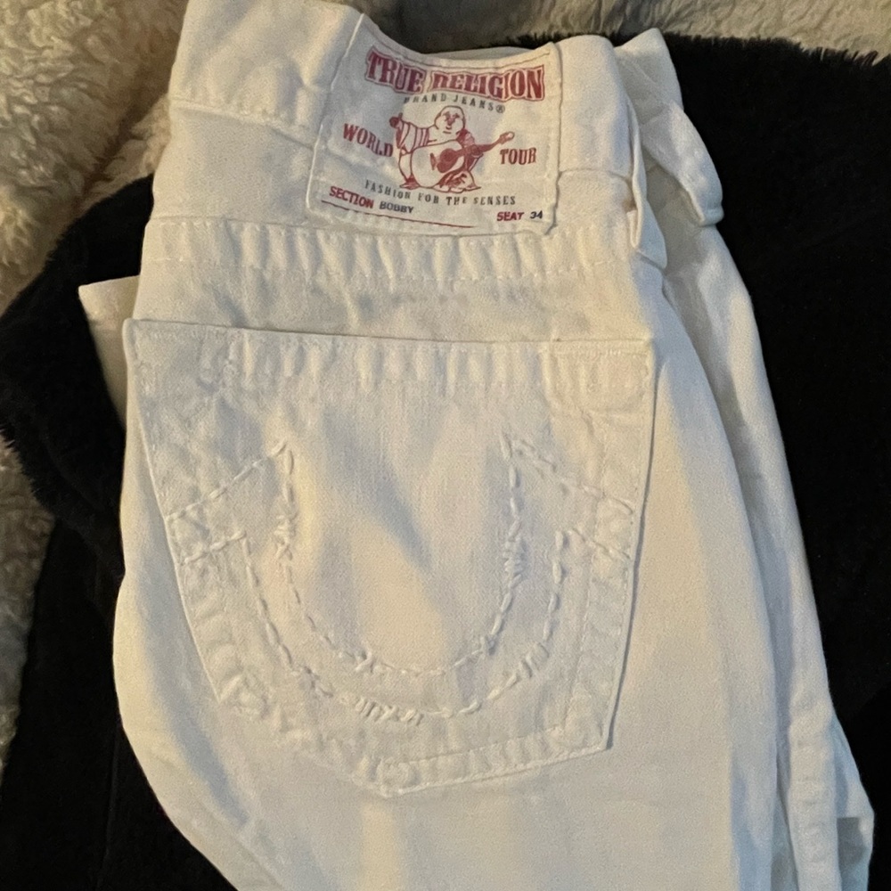 True religion white jeans